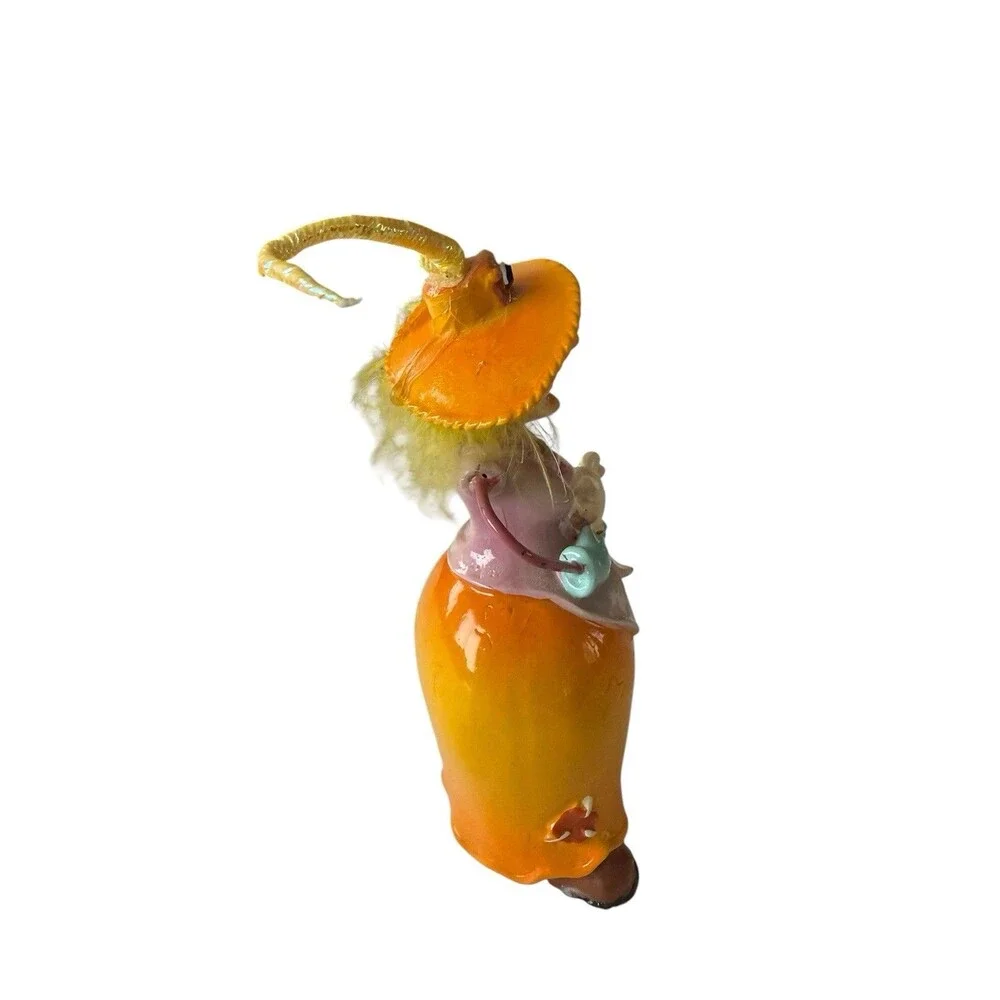 Halloween Witch Figurine Whimsical Resin Decor With‎ Ghost Vintage